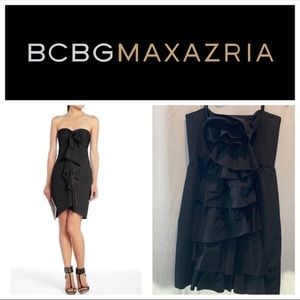 BCBGMaxAzria Black Strapless Dress